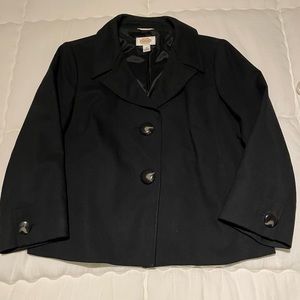 Talbots black wool short jacket